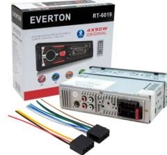 OTO TEYP 4x50W  USB/SD/FM/AUX BLUETOOTHLU MEKANİKSİZ OTO TEYP EVERTON RT-6019