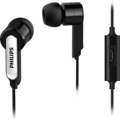 PHILIPS SHE1405BK KABLOLU KULAK İÇİ MİKROFONLU SİYAH KULAKLIK  