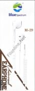 BLUE SPECTUM M-29 3.5MM EVRENSEL KABLOLU KULAKLIK 1.8M TAŞINABİLİR YAYLI KULAKLIK