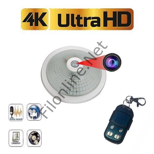 FİLONLİNE UZAKTAN KUMANDALI BAKICI TAVAN LED ARMATÜR 1080P FULL HD GECE GÖRÜŞLÜ SENSÖRLÜ KAMERA