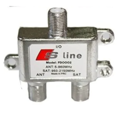 UYDU ANTEN ÇOKLAYICI 2'Lİ SPLITTER 1 GİRİŞ 2 ÇIKIŞ BÖLÜCÜ 5-860MHZ SPLITTER S-LINE FD0002
