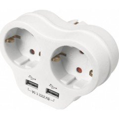 YONCA PRİZ 2'Lİ TOPRAKLI 1A ÇİFT USB ÇIKIŞLI FİŞ VİKO 90301814