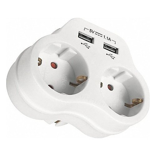 YONCA PRİZ 2'Lİ TOPRAKLI 1A ÇİFT USB ÇIKIŞLI FİŞ VİKO 90301814