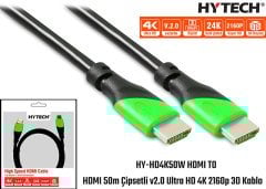 Hytech HY-HD4K50W 50M HDMI Kablo Çipsetli v2.0 Ultra HD 4K 2160p 3D Kablo