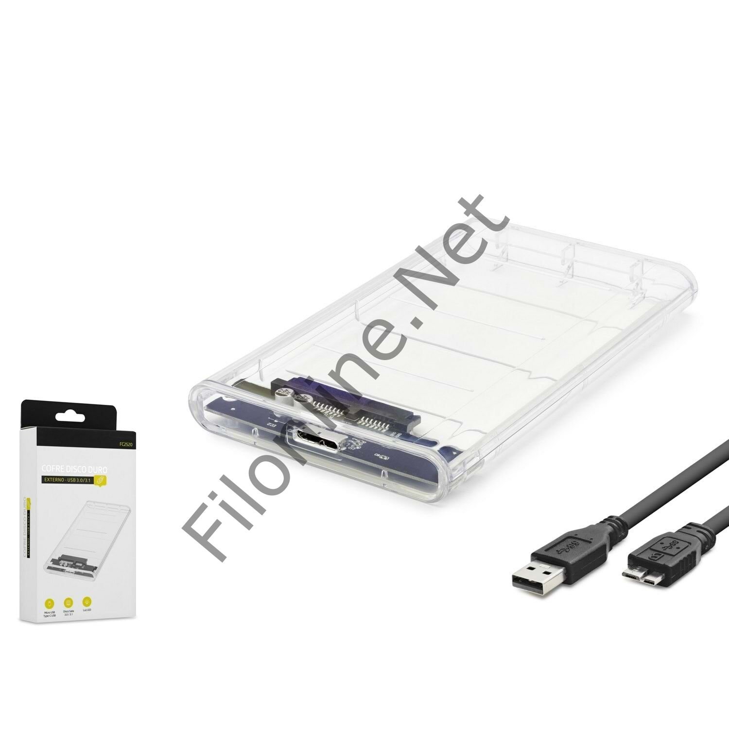 HADRON HDX1760 HARDDİSK KUTUSU ŞEFFAF USB 3.0 SATA 2.05 HARDDİSK KUTUSU