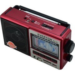 RADYO AM/FM/SWV3/USB/SD/TF/MP3 BLUETOOTH'LU ŞARJLI RADYO KIRMIZI RADYO EVERTON RT-41