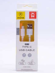Zore Z-29 Type-C USB Cep Telefonu Şarj Kablosu 2A Hızlı Şarj