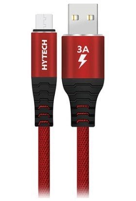 HYTECH HY-X410 TELEFON ŞARJ ALETİ 3A 5V TYPE-C 1M DATA/ŞARJ KABLOSU KIRMIZI
