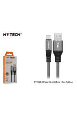 HYTECH HY-X410 TELEFON ŞARJ ALETİ 3A 5V TYPE-C 1M DATA/ŞARJ KABLOSU GRİ
