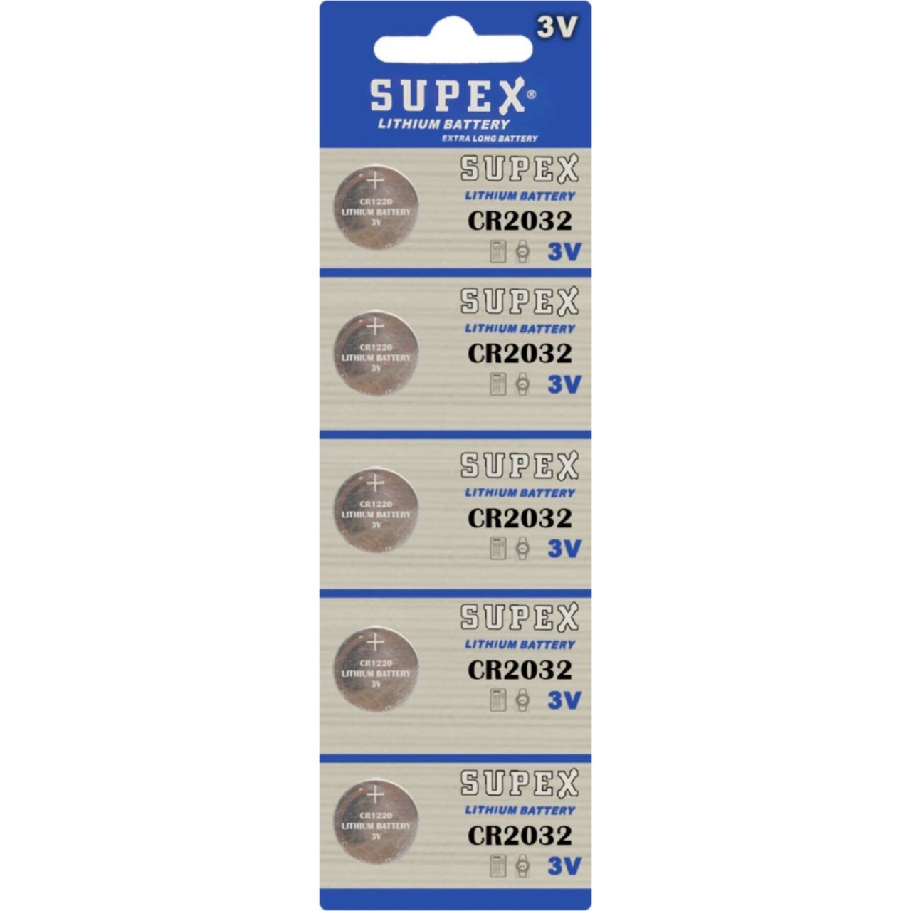 DÜĞME PİL 3V LİTYUM 5'Lİ PARA PİL CR2032 SUPEX