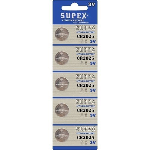 DÜĞME PİL 3V LİTYUM 5'Lİ PARA PİL CR2025 SUPEX