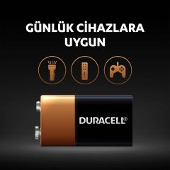 PİL 9V TEKLİ KARE PİL DURACELL 6LP3146/ MN1604