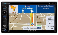 OTO TEYP 6.2'' DVD/USB/MP3/AUX/BT DOKUNMATİK EKRAN NAVİGASYONLU KUMANDALI  OTO TEYP XETEC DS-6202