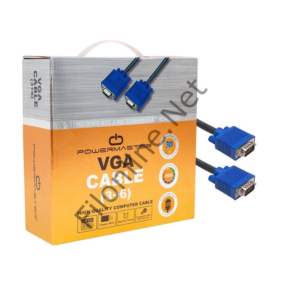POWERMASTER  4423 VGA KABLO 15 PİN 3+6 ERKEK / ERKEK 15 METRE VGA KABLO