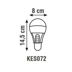 KENDAL KES 072 AMPUL ŞARJLI LED AMPUL 9W 6500K BATARYALI SMD LED'Lİ ACİL DURUM LAMBASI