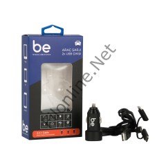 BRANCO SN-309 ARAÇ ŞARJI VE 3 IN 1 ŞARJ KABLOSU SİYAH (LIGHTNING, MICRO USB, TYPE-C) KABLO 