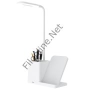 S-LINK SL-M9054 BEYAZ TYPEC 10W KABLOSUZ ŞARJ CİHAZI KALEMLİKLİ MASA LAMABASI