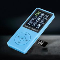 MP3 MÜZİK ÇALAR 1.8'' RENKLİ DİJİTAL LCD EKRAN KULAKLIK+ USB KABLO RADYO/FM SD TAŞINABİLİR MAVİ MP3