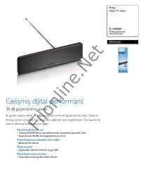 PHILIPS SDV5225 ODA İÇİ TV ÜSTÜ KARASAL ANTEN TV VE RADYOLARLA UYUMLU ANTEN 