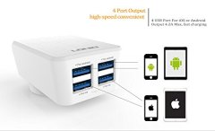 LDNIO DL-AC62 USB 4 Port Akıllı Seyahat Şarj Cihazı 4 Bağlantı Noktası Lightning