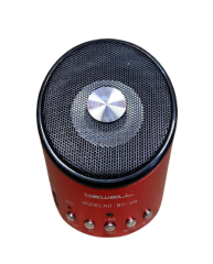 SPEAKER HOPARLÖR MİCRO SD KART GİRİŞLİ MİNİ TAŞINABİLİR SPEAKER ŞARJLI HOPARLÖR KIRMIZI BEWELL BS-08