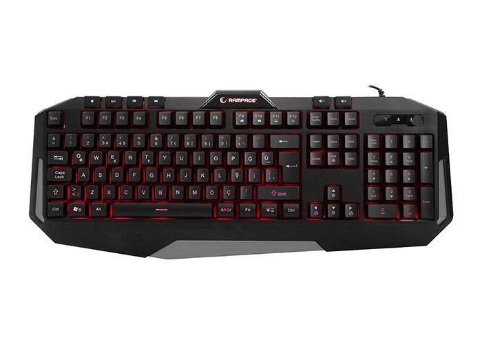 KLAVYE USB 3 RENK ARKA AYDINLATMALI Q OYUNCU KLAVYESİ ALPOR GRİ EVEREST RAMPAGE KB-RX7