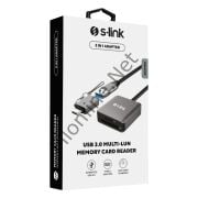 S-LINK SL-CR21 TYPEC VE USB3.0 SD/MICRO SD 110M/S HIZLI 2 IN 1 METAL KART OKUYUCU