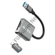 S-LINK SL-CR21 TYPEC VE USB3.0 SD/MICRO SD 110M/S HIZLI 2 IN 1 METAL KART OKUYUCU