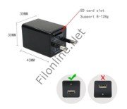 USB ŞARJ ADAPTÖRÜ WIFI 1080P FULL HD KABLOSUZ USB TELEFON ŞARJ ADAPTÖRÜ CASUS GİZLİ KAMERA 0603