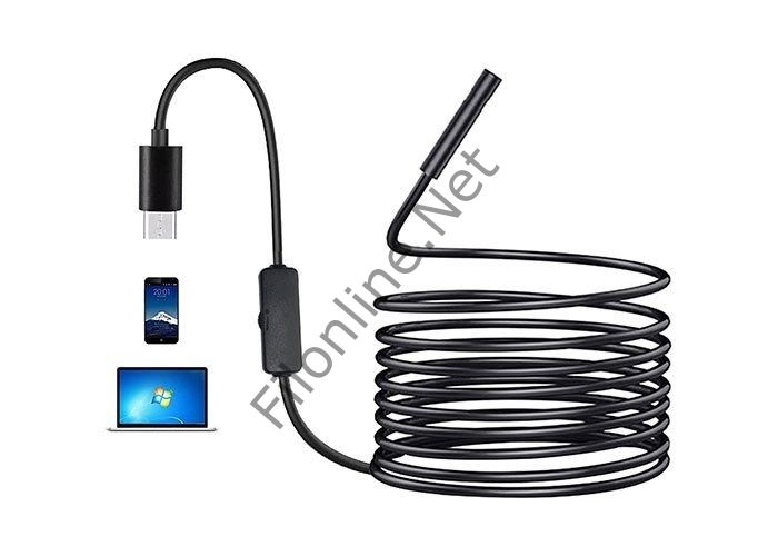 HYTECH YILAN KAMERA 7MM MICRO USB + TYPE C LED IŞIKLI 15 METRE KABLOLU YILAN KAMERA