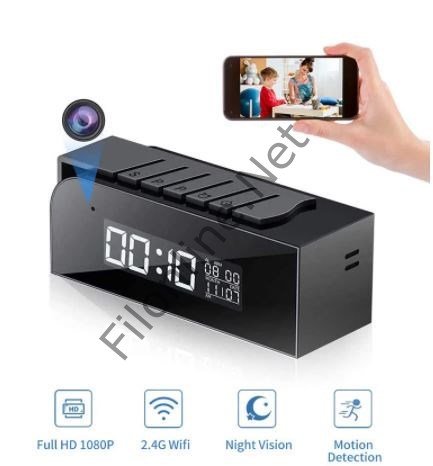 PİANO DİJİTAL WIFI 1080P FULL HD GECE GÖRÜŞLÜ IP UZAKTAN İZLEME GİZLİ KAMERA MASA SAATİ 1902