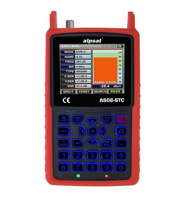 ALPSAT AS06 SATFINDER 6 HD SLİM GÖRÜNTÜLÜ UYDU YÖN BULUCU VE KAMERA AHD TEST CİHAZI