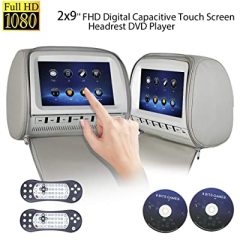 Kafalık Monitör 2'li Set USB/SD/CD/Uzaktan Kumandalı Fermuarlı Deri Kafalık Bej EVERSONIC ESDVD767PL