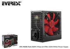 Everest EPS-4900B Power Supply 12CM FANLI   Peak-350W 3*Sata 6+4 PIN