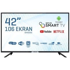 ONVO OV42250 LED TV 42'' 106 EKRAN FULL HD ANDROİD SMART LED TV DAHİLİ UYDU ALICISI-WİFİ TV