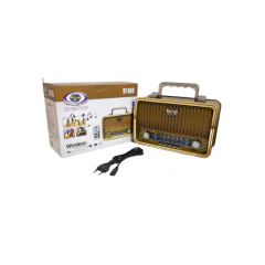NOSTALJİK RADYO USB-TF-AUX-FM-AM-SW-SD-MP3 ŞARJLI BLUETOOTH'LU KUMANDALI MÜZİK KUTUSU EVERTON RT-859