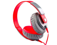 KULAKLIK MİKROFONLU KULAKÜSTÜ KULAKLIK 3.5MM MİKROFONLU KIRMIZI KULAKLIK YONGLE YL-EP12