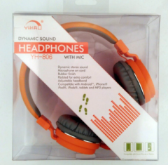 KULAKLIK MİKROFONLU 104dB 20Hz-20KHz KULAKÜSTÜ KULAKLIK TURUNCU YIHAO YH-806