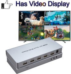 S-Line FHD13 HDMI 4x1 Quad Multi-Viewer 1 HDMI Giriş Ekranı 4 Bölen 4 Girişli HDMI Bölücü