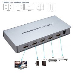 S-Line FHD13 HDMI 4x1 Quad Multi-Viewer 1 HDMI Giriş Ekranı 4 Bölen 4 Girişli HDMI Bölücü