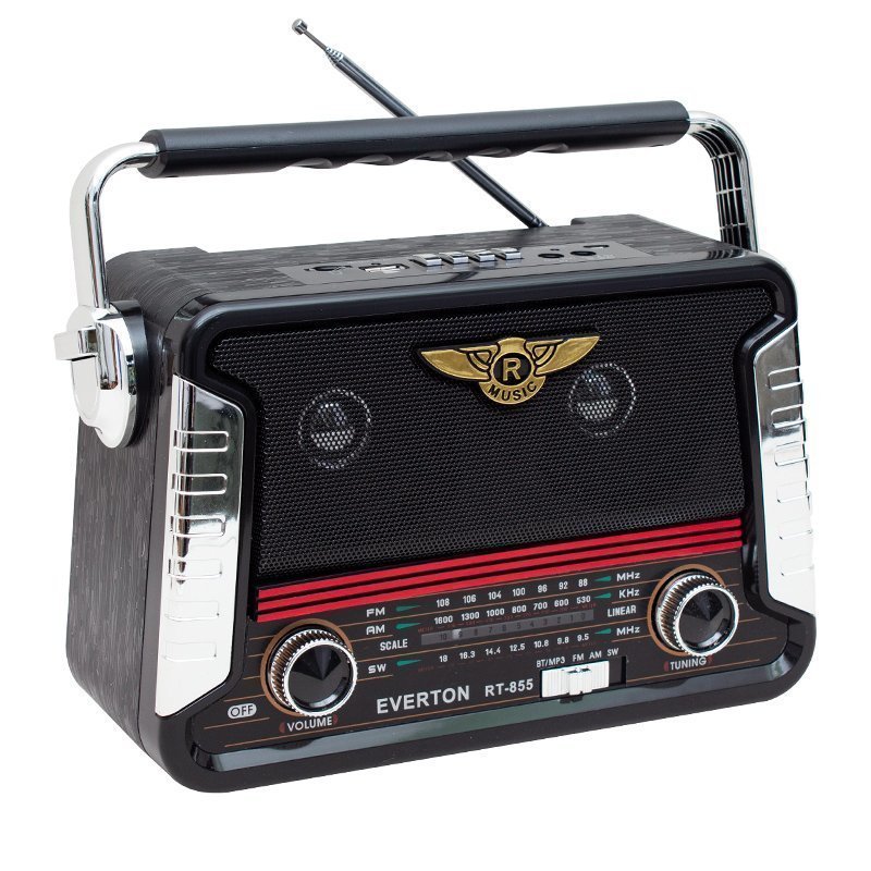 EVERTON RT-855 NOSTALJİK RADYO USB/FM/AM/SW/SD/AUX 3 BAND BLUETOOTH'LU MÜZİK KUTUSU