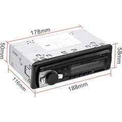 JBM MJ-45 OTO TEYP 4X50W AUX/USB/SD BLUETOOTH'LU KART GİRİŞLİ  FM LED EKRANLI OTO TEYP