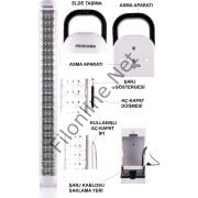 LED POINT LP-6069 ŞARJ EDİLEBİLİR ACİL DURUM LAMBASI 69 LED  KAMP LAMBASI