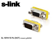 S-LINK SL-15FM VGA METAL ÇEVİRİCİ ERKEK-DİŞİ  15 PİN