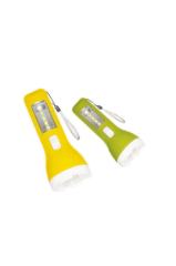 PANTHER PT-1515 EL FENERİ 1W 4 ADET COB LED DERİ GÖRÜNÜMLÜ PLASTİK GÖVDE SARI  EL FENERİ