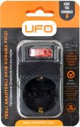 UFO UAK001 TEKLİ ANAHTARLI AKIM KORUMA PRİZİ 3500W SİYAH AŞIRI YÜK KORUMA PRİZ