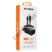 HYTECH HY-XE26T TYPE-C KABLOLU 2100MA EV ŞARJ 11W+2.4A SİYAH ŞARJ ADAPTÖR SETİ