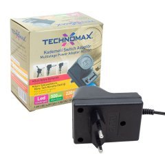 TECHNOMAX PT-500 ADAPTÖR 500MA 4W 220V DC 1.5V KADEMELİ SWITCH ADAPTÖR 1653