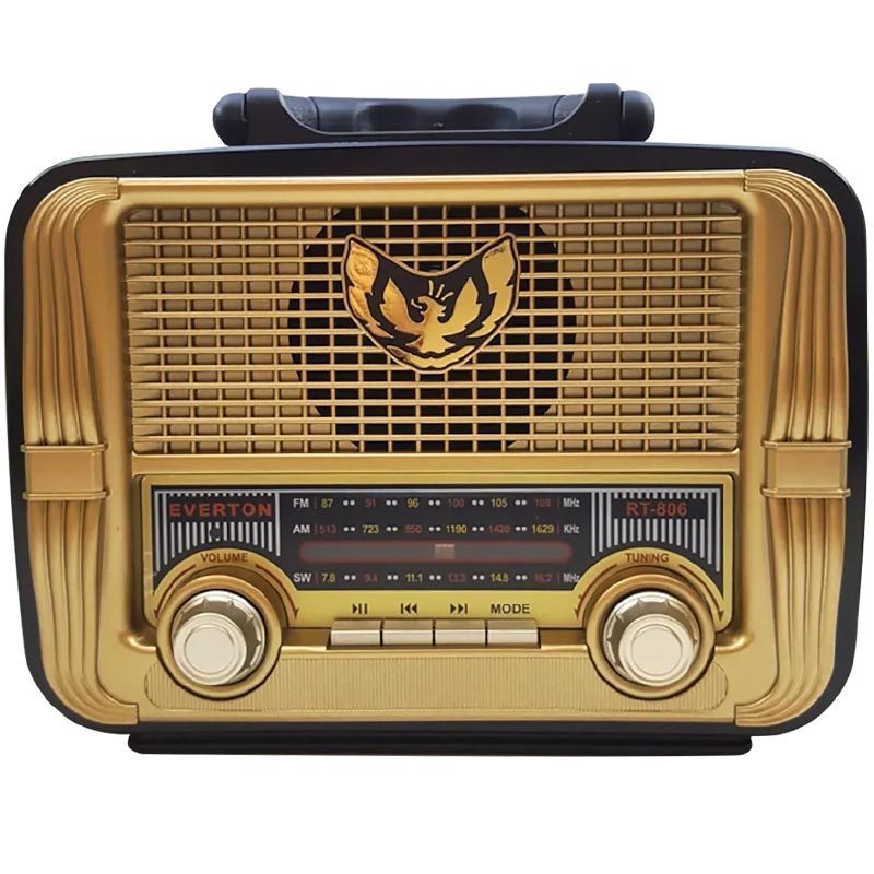 EVERTON RT-806 NOSTALJİK RADYO USB-SD-FM-MP3-AUX BT'LU ŞARJLI NOSTALJİK RADYO 19162