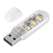 FİLONLİNE FAC01 TAŞINABİLİR MİNİ USB 3 LED BEYAZ LAMBA 5730 SMD KAMP STİCK TAŞINABİLİR GECE LAMBASI